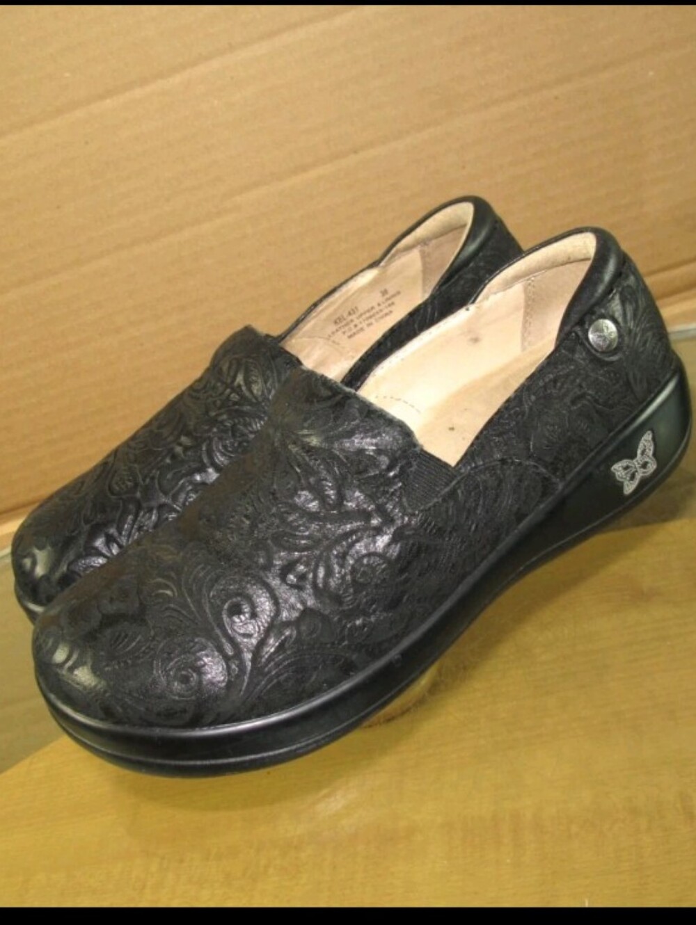 Alegria Loafers Women's Floral Leather Clog Shoes US Size 7